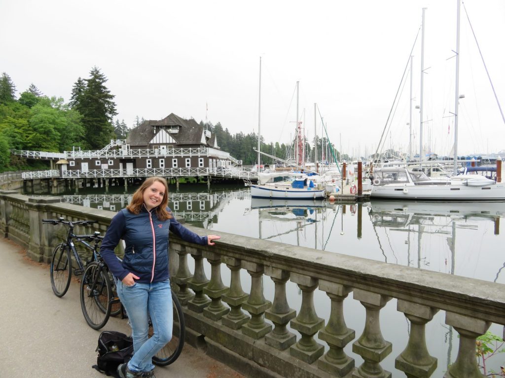 Vancouver Stanley Park Seawall - Start van onze fietstocht
