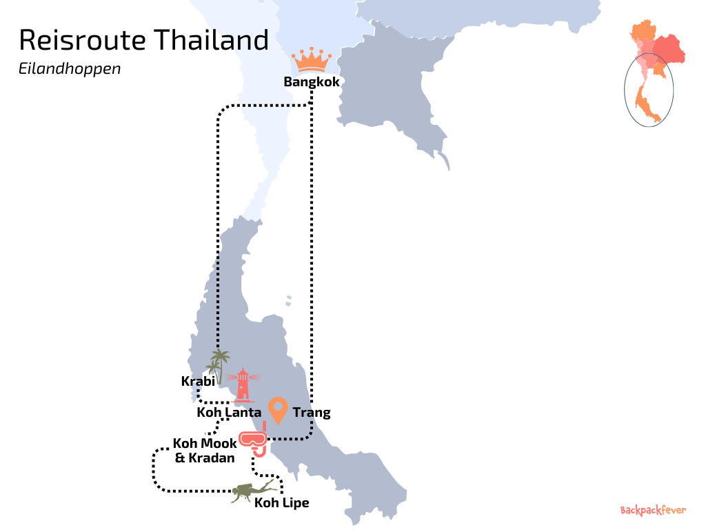 Reisroute Thailand: eilandhoppen in Thailand