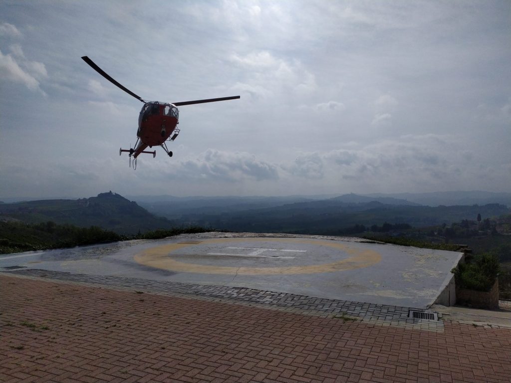 Helikoptervlucht over Piemonte Italië