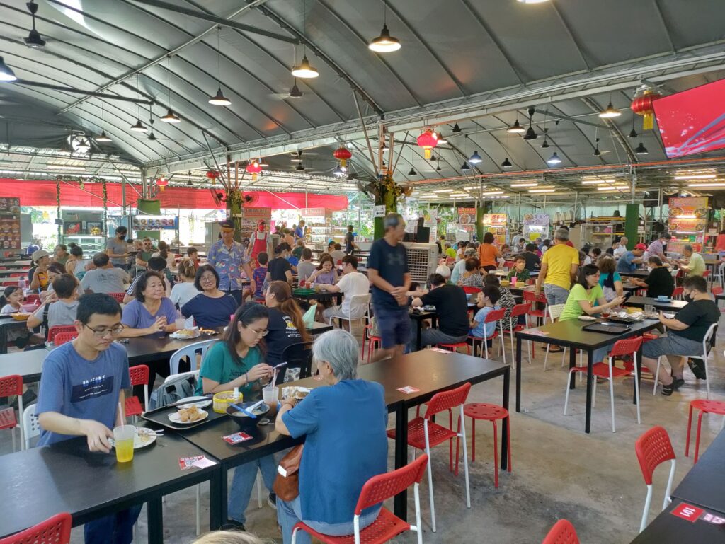 Food court met hawker stalls in Penang Maleisië