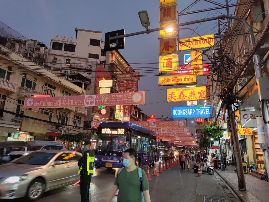 Yaowarat Road Night Market Chinatown Bangkok