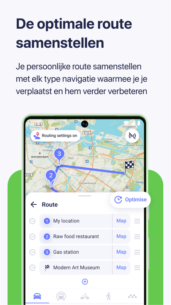 Zorg ook dat je een offline kaarten app hebt op je smartphone