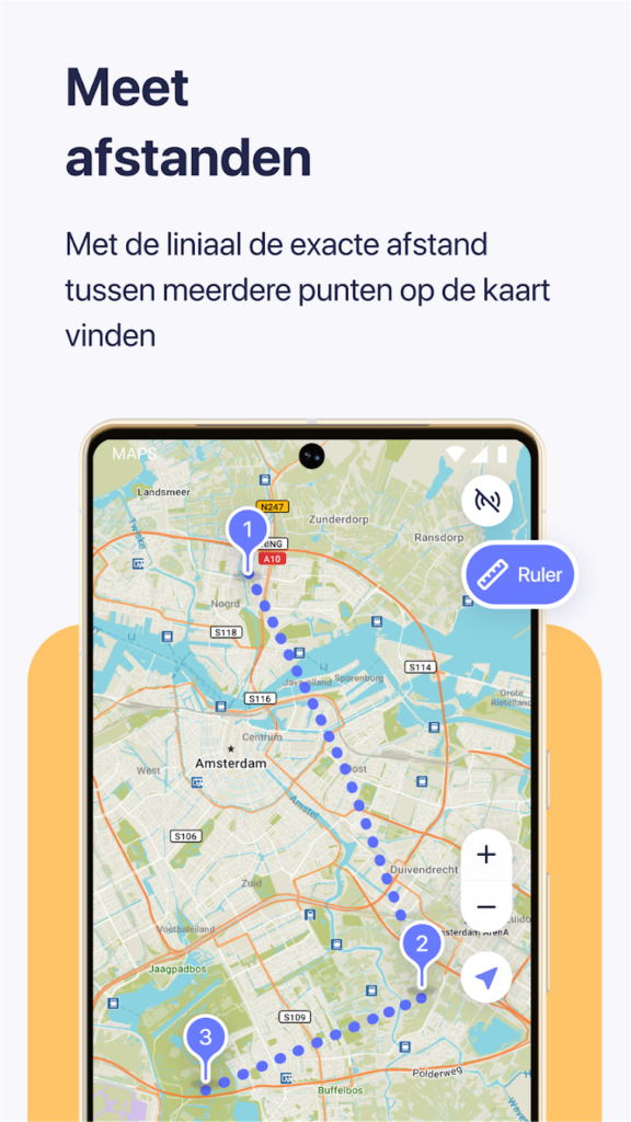 Zorg ook dat je een offline kaarten app hebt op je smartphone