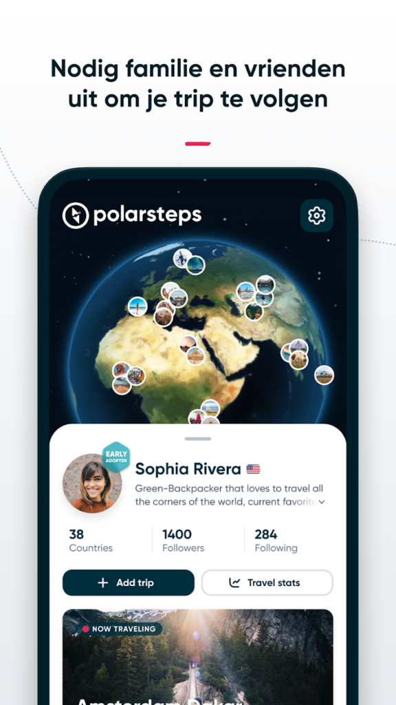 Deel je herinneringen direct met het thuisfront met Polarsteps