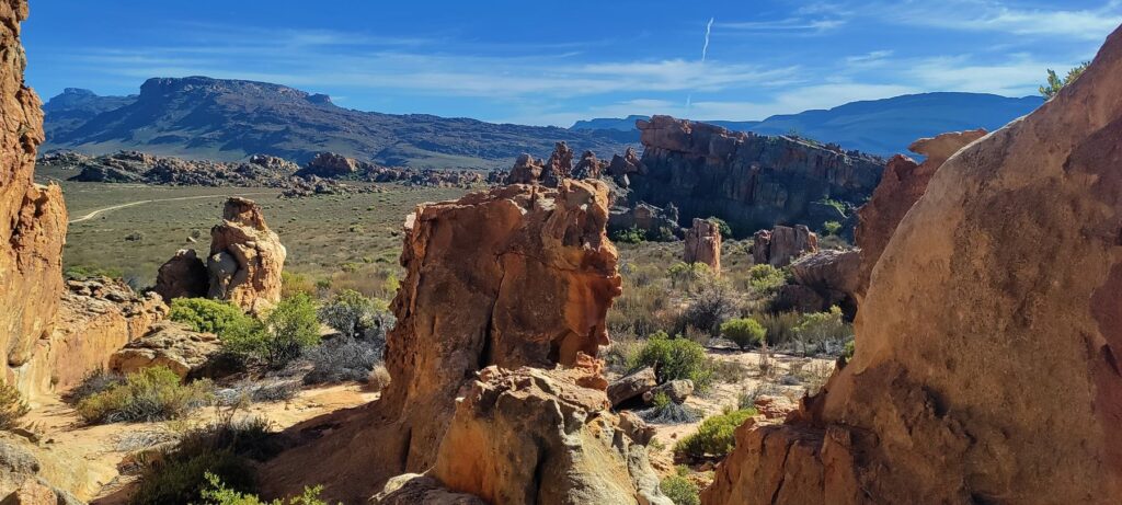 Secret Cederberg: Stadsaal Caves uitzicht
