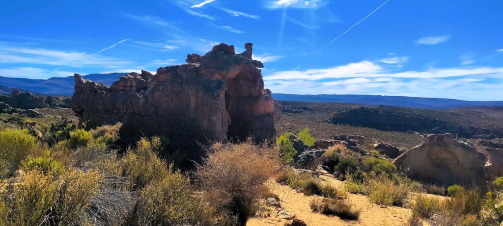 Mooie rotsformatie bij Stadsaal Caves Cederberg Zuid-Afrika